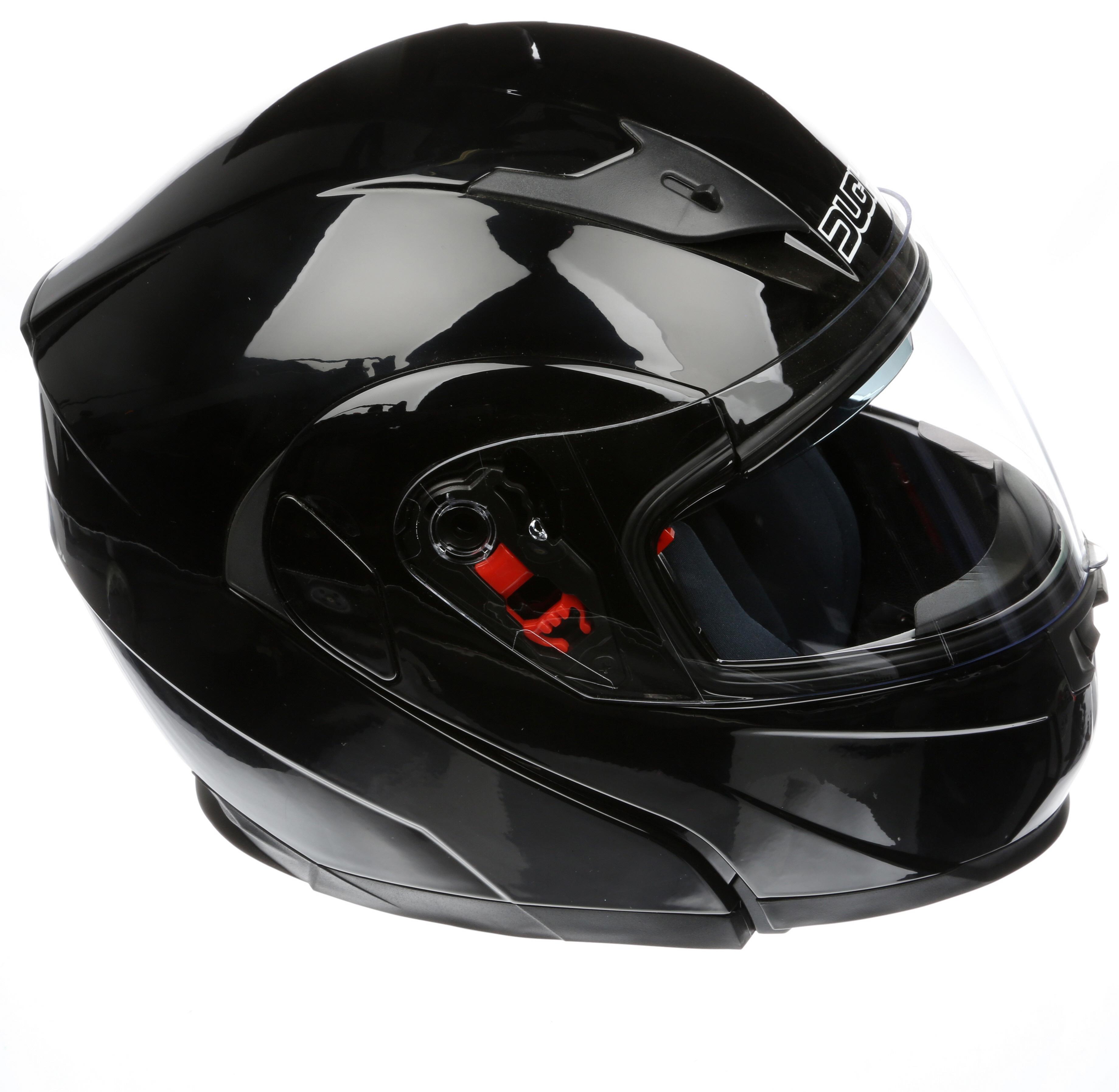 Duchinni D606 Flip Up Front Motorcycle Helmet White Crash Lids Scooter Motorbike